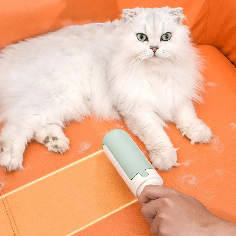 Electrostatic Pet Hair Remover Brush and Self-Cleaning Lint Roller for Effortless Cleaning of Cats and Dogs