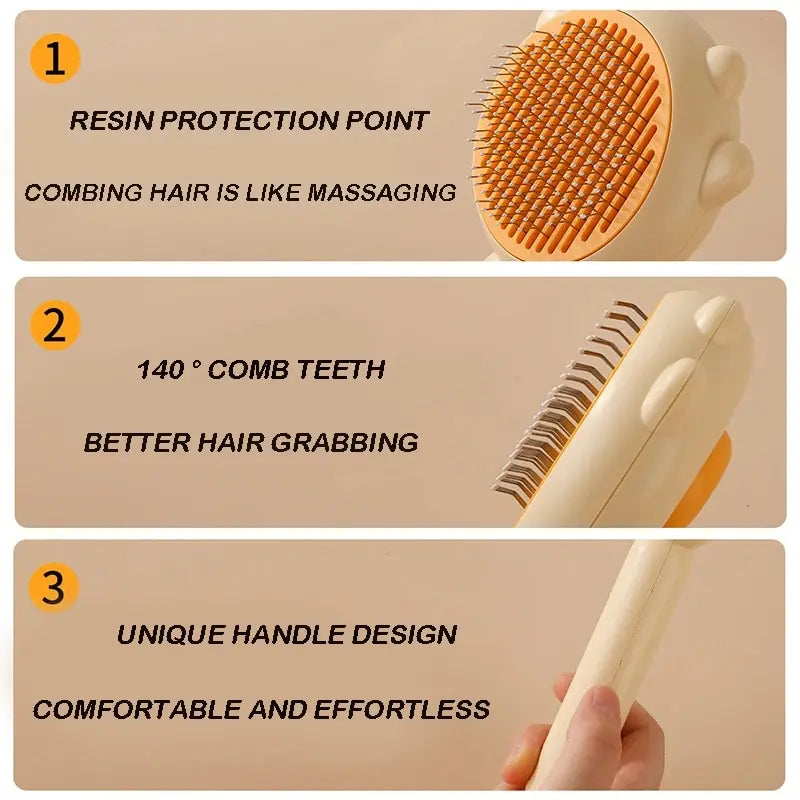 Premium Cat Grooming Needle Brush - Magic Massage Comb for Effective Cleaning and Care of Cats and Dogs